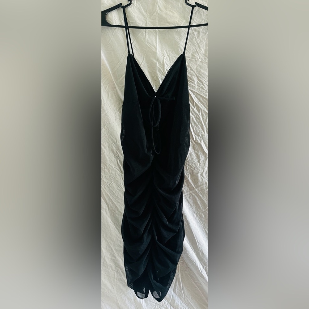 Black Ruched Dress